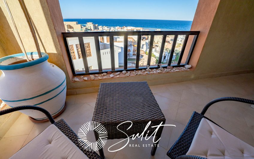SHS-013 Sea View Apartment in azzurra sahl hasheesh for sale.
