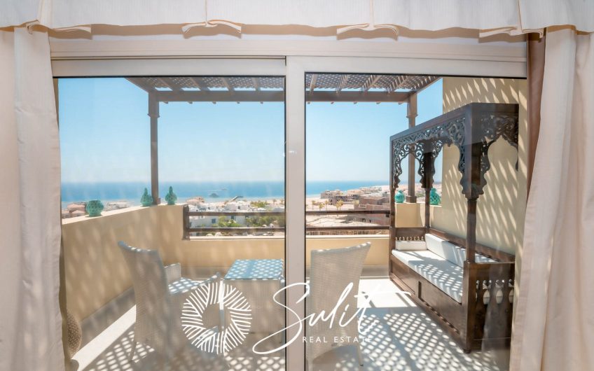 SHS-042 Sea View with Private Roof Apartment in Azzurra Sahl Hasheesh for Sale.